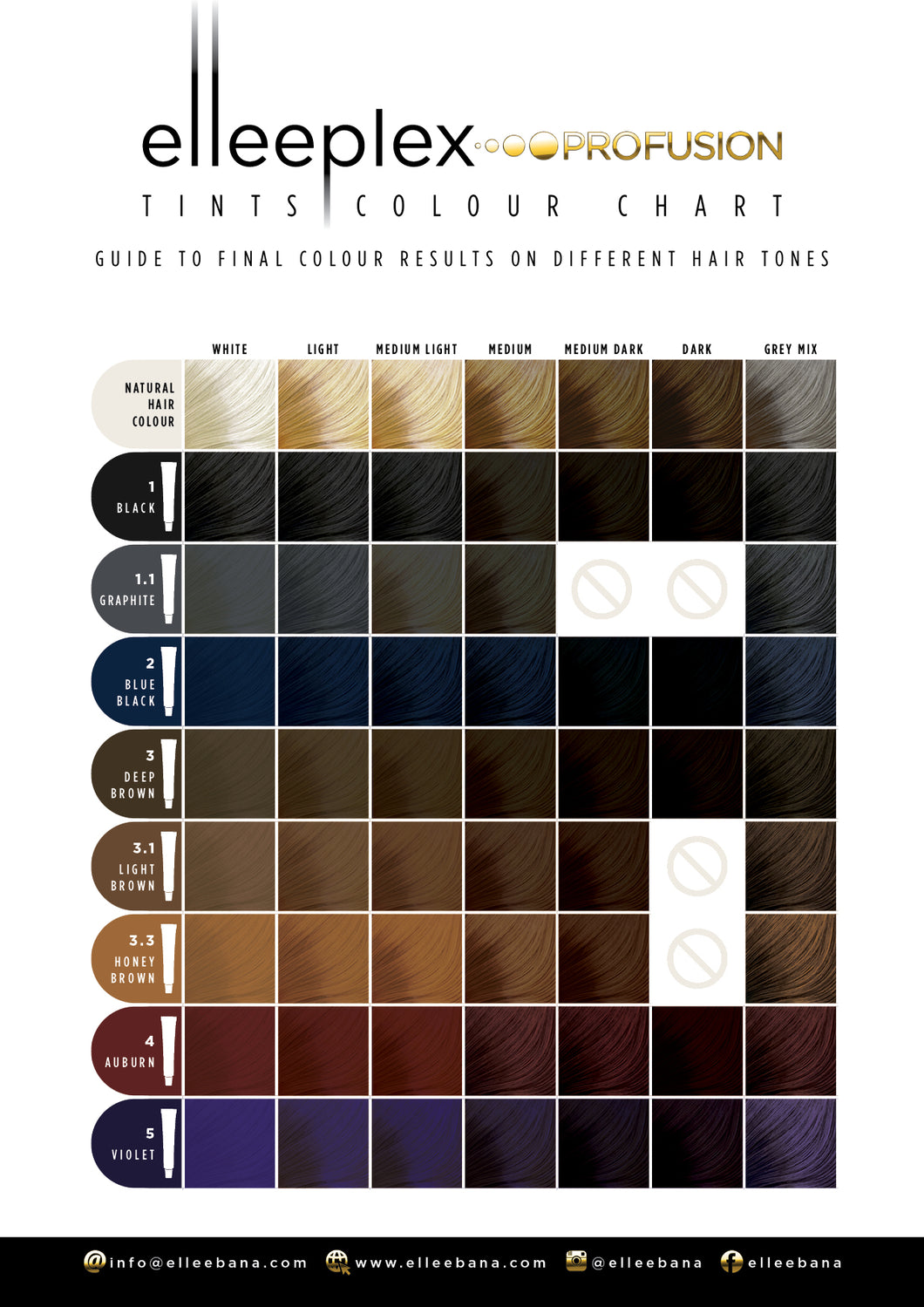Elleeplex Profusion Color Chart